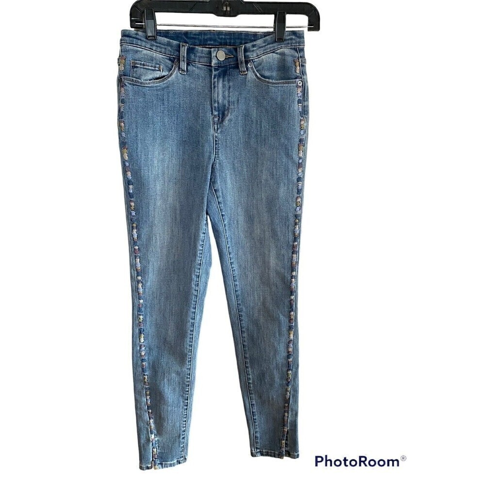 #15 Coco+Carman Light wash Straight Leg Jeans. Sz. S/M Or 2/4